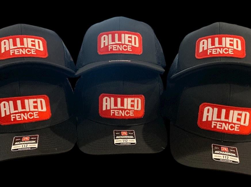 Allied Fence embroidered patch hats